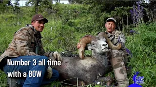 JimBOW Burnworth Ray Bunny Hunting Stone Sheep in BC Unreal hunt. Number three all time with a BOW.