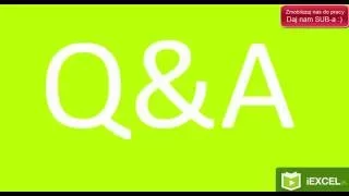 [iExcel.pl] - Q&A #1 - wyszukaj pionowo i makra