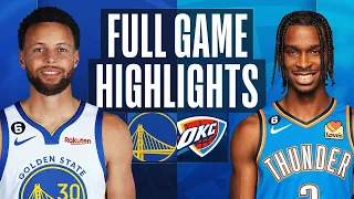 Golden State Warriors vs. Oklahoma City Thunder Full Game Highlights | 2022-2023 NBA Season