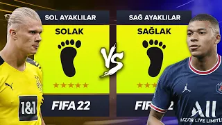 SOL AYAKLI TAKIM vs SAĞ AYAKLI TAKIM // FIFA 22 KARİYER MODU KAPIŞMA