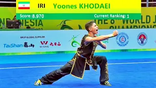 Yoones Khodaei 🇮🇷 8.97 score🥇 Nanquan (Group B) boys, 8th World Junior Wushu Championship Indonesia