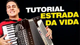 Vídeo Aula de Como Tocar ESTRADA DA VIDA no Acordeon