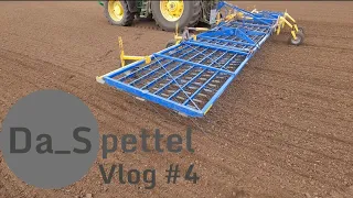 Da_S Vlog #4 - Kichererbsen blindstriegeln mit John Deere 8220 und 12m Treffler Striegel