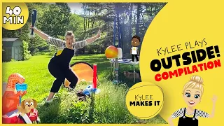 Kylee Plays Outside | Fun Outdoor Play Video for Kids