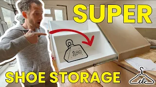 SHOE STORAGE UNIT : Making a Colossal Under Stairs Pull Out Drawer  (Up To 100KG Load!)