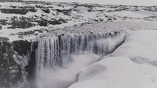 Dettifoss Iceland in Winter