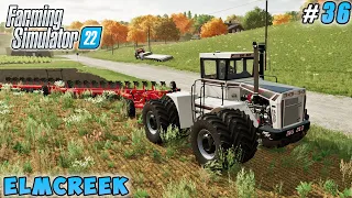 Mulching & fertilizing, plowing fields w/ Big Bud Tractor | Elmcreek | Farming simulator 22 | ep #36