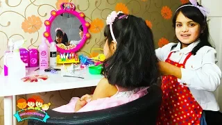 Ashu Play Hair & Beauty Salon with Kids Makeup Toys | Katy Cutie Show