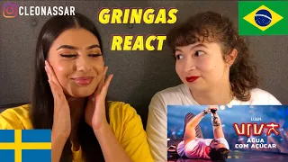 GRINGAS REAGINDO A ÁGUA COM AÇÚCAR - LUAN SANTANA