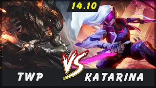 TheWanderingPro - Yasuo vs Katarina MID Patch 14.10 - Grandmaster Yasuo Gameplay