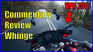 VFR 750 ride with commentary / review