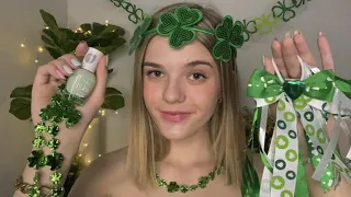 ASMR Getting You Ready For St.Patrick’s ☘️ (makeup, hair, nails)