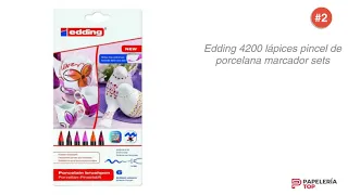 Análisis y opiniones ▷ EDDING 4200 PORCELAINE BRUSHPEN FOUR BAKE MARQUEURS ASSORTIS (3 SÉRIES)