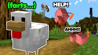 Beating Minecraft as a Chicken
