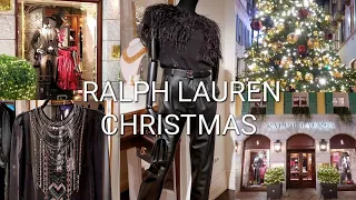 🤩 Ralph Lauren Luxury Shopping in Milan. Christmas Festive Fashion, Winter Collection, SS24 Preview.