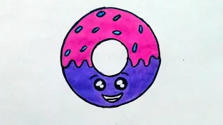 Donut Drawing 🍩🍩 || Easy Drawing Step By Step ✨ || डोनट को आसानी से स्टेप बाय स्टेप बनाए ||