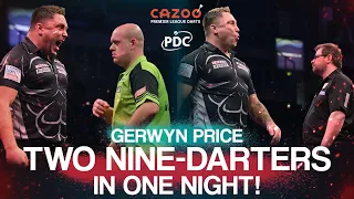 TWO NINE-DARTERS IN ONE NIGHT! Gerwyn Price strikes perfection TWICE in the same night!