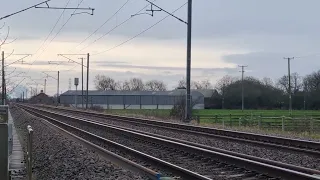 Duchess of Sutherland on the "Valentines White Rose" Today 12/2/22 passing Barcroft Crossing.