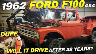 Abandoned 1962 F100 Factory 4x4! First time driving on the road in 39 years!