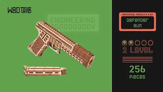 Defender Gun - WoodTrick instruction model unusual weapons