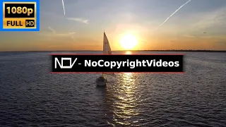 [4K]  Sailboat at Sunset | Drone Footage - NoCopyrightVideos