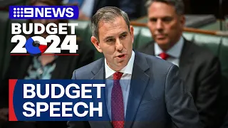 Federal Budget 2024: Treasurer Jim Chalmers unveils surplus budget: Full speech | 9 News Australia
