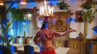 Восточный танец на праздник Краснодар танец со свечами Aziza belly dancer