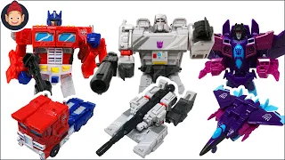 Transformers Toys - 35th Anniversary Unboxing Optimus Prime Megatron & Cyberverse Cheetor