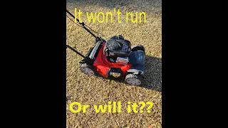 Snapper push mower. Owner says it won't crank. He was wrong.