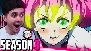 *NEW* Demon Slayer SEASON 3 TRAILER REACTION!