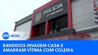 Vítima é amarrada com coleira de cachorro em tentativa de roubo à residência|#SBTNewsnaTV (19/04/24)