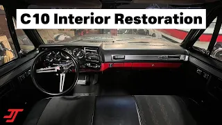 '85 Chevy Squarebody Gets a Brand New Black Interior!