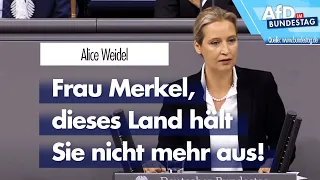 Alice Weidel rechnet mit Angela Merkel ab