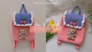 🐻 How To Crochet Cute Backpack | Bear BackPack 🐻
