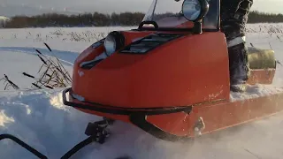 Буран с двигателем Лифан 20л.с. и гусеницами полярник по пухляку (часть2).