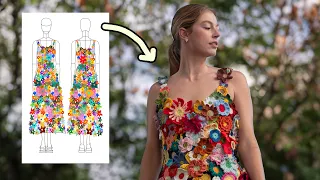 i made a dress out of 700 crocheted flowers (part 3)