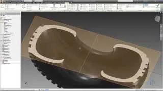 Проецирование на кривые поверхности в Autodesk Inventor