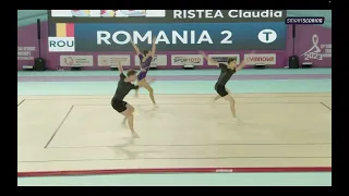 Romania 2 (ROU) - 2023 European Championships in Aerobic Gymnastics,  Trio Qualifications - seniors