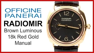 Panerai Radiomir Oro Rosso Red Gold, Brown Dial UNBOXING & REVIEW - 42mm, Manual, PAM 439