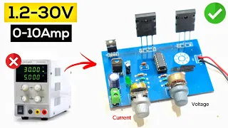 DIY Lab Bench Power Supply | 1-30v 0-10A variable power supply Adjustable voltage and current Ep 30