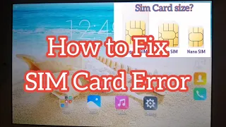 HOW TO FIX SIM CARD ERROR | SIM CARD SIZE MEDIATEK TABLET | SIM CARD NOT WORKING