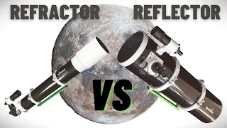 4.7" Refractor vs 8" Reflector on the Moon