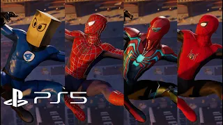 Peter Crafts the Advanced Suit Cutscene (With All 45 Suits) - Marvel's Spider-Man Remastered (PS5)