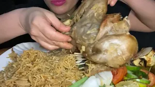 Mukbang eating lamb Kabsa اكل كبسة لحم