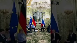 German Chancellor Merkel's Mobile Phone Awkwardly Started Ringing During Talks With Putin #Shorts