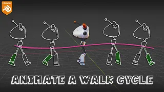 Animate your first walk cycle in Blender (FREE Rig included)