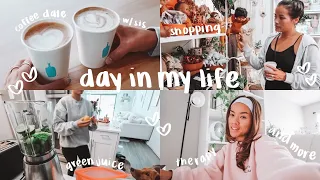 DAY IN MY LIFE | green juice, coffee & shopping w/ sis, haul, therapy & so much more!