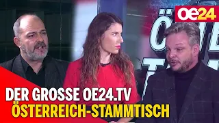 Der große oe24.TV Österreich Stammtisch mit Alex Nausner, Andrea Lautmann und Dominic Schmid