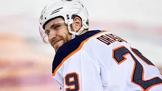 Leon Draisaitl wires home his 50th goal of the season