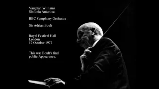 1977 Vaughan Williams Sinfonia Antartica Boult RFH